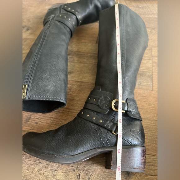 Ugg Black Esplanade Riding Leather Tall Boots Women's Size 6.5 - Picture 6 of 14